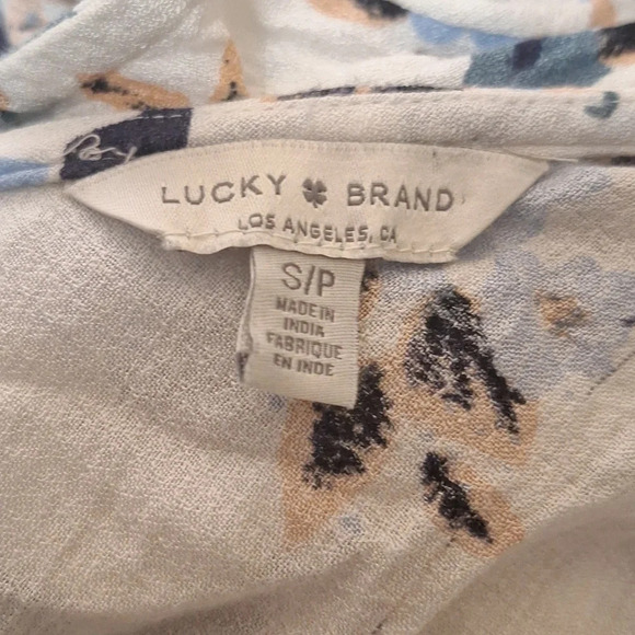 Lucky Brand  floral vee neck tie waist maxi dress SZ M - Picture 8 of 8